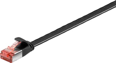 Goobay CAT 6 flat patch-kabel, U/FTP, svart