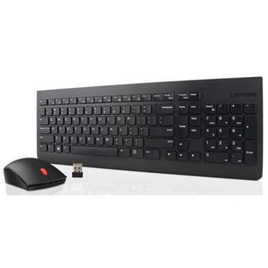 Lenovo 4X30M39500 Essential Keyboard and Mouse Combo, Trådløst, Tastaturoppsett engelsk/litauisk, Trådløs tilkobling Ja, Mus inkludert, Svart, EN/LT, Numerisk tastatur