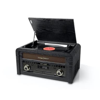 MT-115 W Platespiller Mikrosystem FM BT CD USB Retro