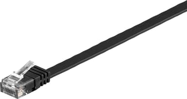 Goobay CAT 6 Flat-patch-kabel, U/UTP, svart