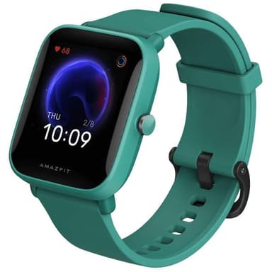 Amazfit Bip U Smartklokke, GPS (satellitt), AMOLED-skjerm, Berøringsskjerm, Pulsmåler, Aktivitetsovervåking 24/7, Vanntett, Bluetooth, Grønn