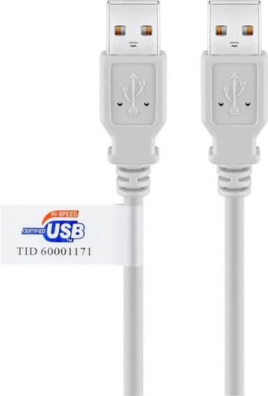 Goobay USB 2.0 Hi-Speed-kabel med USB-sertifikat, grå