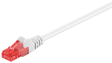 CAT 6 patchkabel, U/UTP, hvit