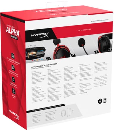 HyperX Cloud Alpha trådløst gaming headset (rød/sort)