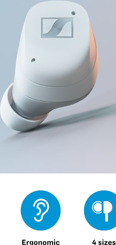 Sennheiser Momentum 3 helt trådløse in-ear hodetelefoner (hvit)