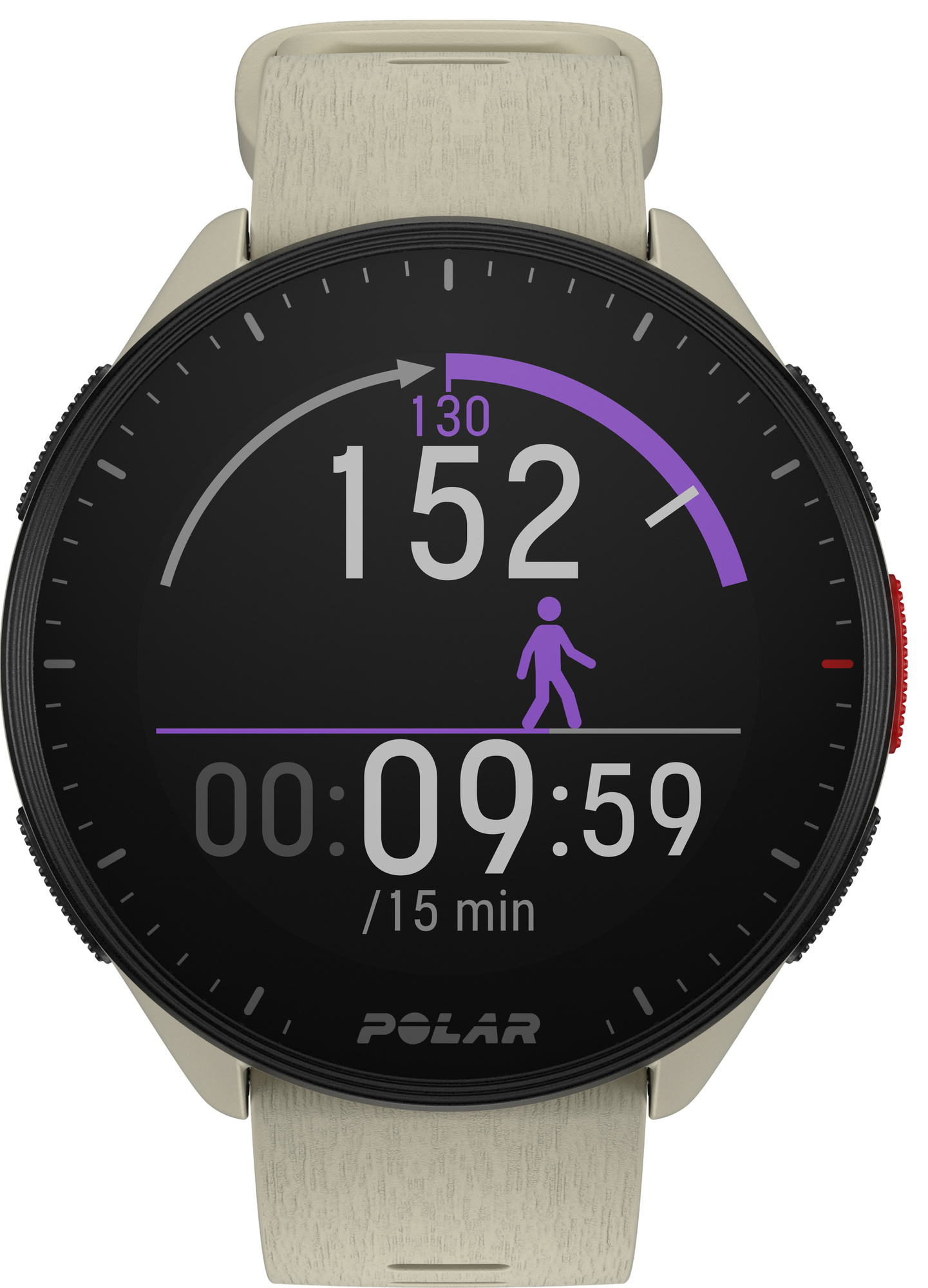 Polar Pacer sportsklokke S/L (hvit)