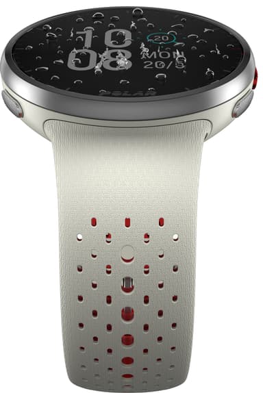 Polar Pacer Pro sportsklokke S/L (hvit/rød)