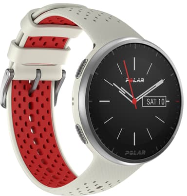Polar Pacer Pro sportsklokke S/L (hvit/rød)