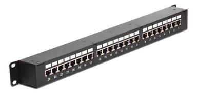 Delock 19 Coupler Patch Panel 24 Port Cat.6