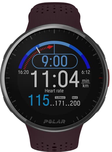 Polar Pacer Pro sportsklokke S/L (rødbrun/plomme)
