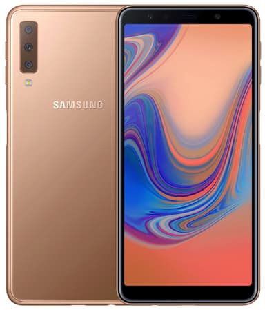 Samsung Galaxy A7 2018 smarttelefon (gull)