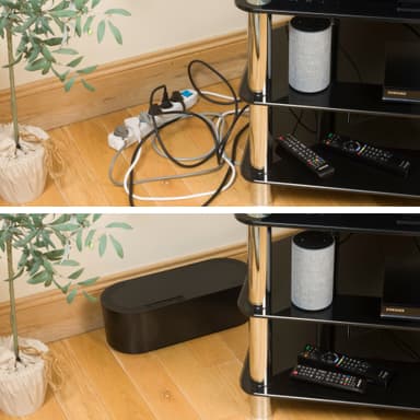 D-Line Cable Tidy Unit kabelskjuler, stor str. (sort)