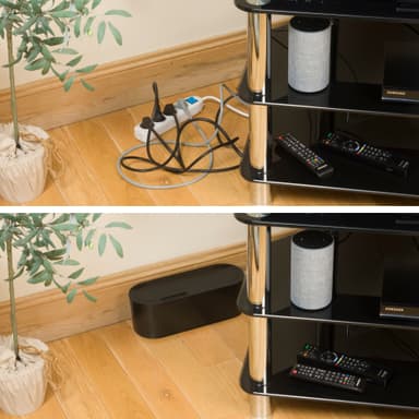 D-Line Cable Tidy Unit kabelskjuler, liten str. (sort)