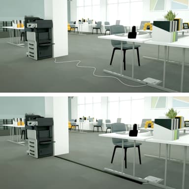 D-LINE Kabelkanal Gulv PVC Pro Svart 1.8m