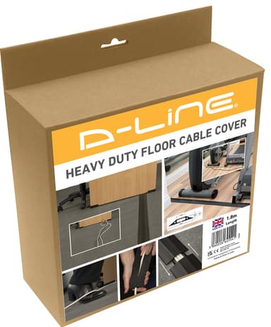 D-LINE Kabelkanal Gulv PVC Pro Svart 1.8m