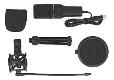 Delock USB kondensatormikrofonsett - for podcasting, spill og vokal
