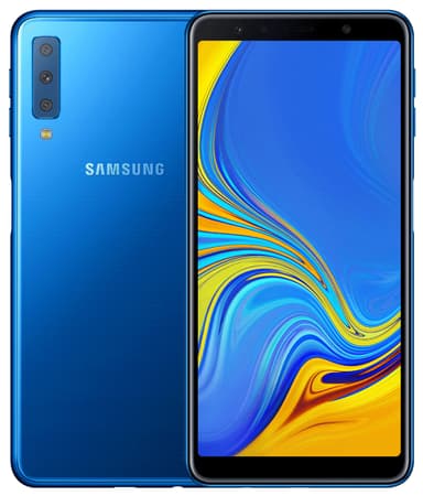 Samsung Galaxy A7 2018 smarttelefon (blå) Mobiltelefon Samsung Galaxy A7 2018 smarttelefon (blå) Mobiltelefon