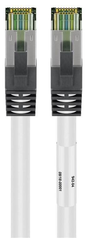RJ45 (CAT 6A, 500 MHz) patchkabel med CAT 8.1 S / FTP råkabel, 15292