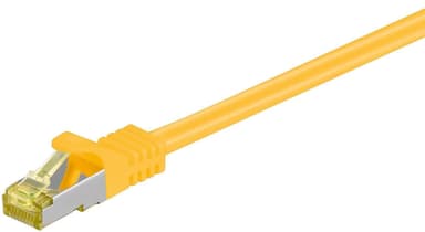 RJ45 patchkabel CAT 6A S/FTP (PiMF), 500 MHz, med CAT 7 råkabel, gul