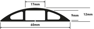 D-LINE Kabelkanal Gulv PVC Svart 1.8m