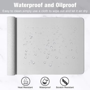 Skrivebordstapet 80x40 cm PVC Grå