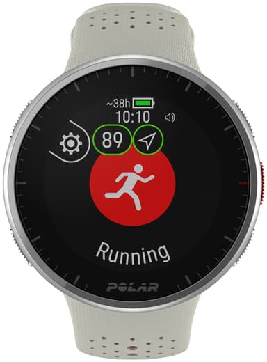 Polar Pacer Pro sportsklokke S/L (hvit/rød)