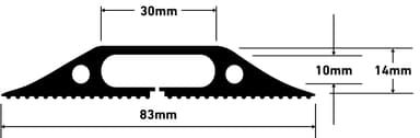D-LINE Kabelkanal Gulv PVC Pro Svart 1.8m