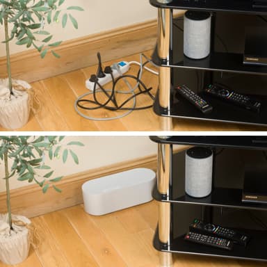 D-Line Cable Tidy Unit kabelskjuler, liten str. (hvit)