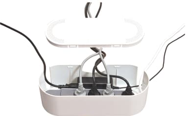 D-Line Cable Tidy Unit kabelskjuler, liten str. (hvit)