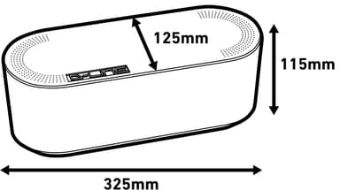 D-Line Cable Tidy Unit kabelskjuler, liten str. (sort)