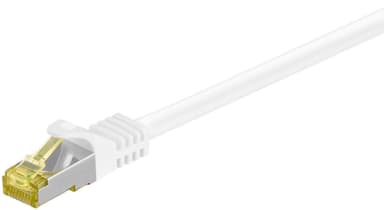Goobay RJ45 patchkabel CAT 6A S/FTP (PiMF), 500 MHz, med CAT 7 råkabel, hvit