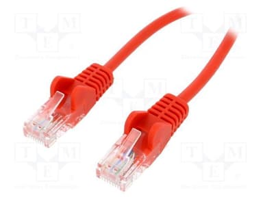 Goobay 95254 24AWG patchledning, U/UTP, 6, strandet, CCA, PVC, rød, 0,25 m