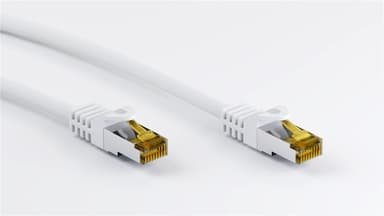 Goobay RJ45 patchkabel CAT 6A S/FTP (PiMF), 500 MHz, med CAT 7 råkabel, hvit