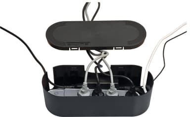 D-Line Cable Tidy Unit kabelskjuler, liten str. (sort)