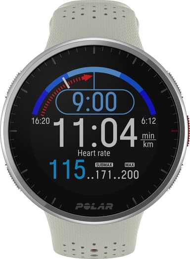Polar Pacer Pro sportsklokke S/L (hvit/rød)