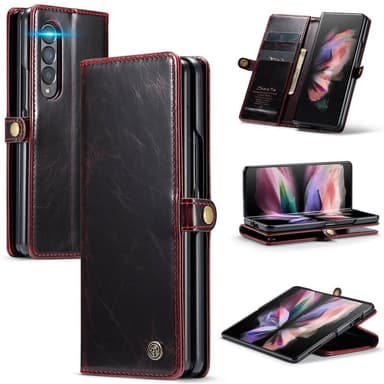 CaseMe Lommebokdeksel 3-kort Samsung Galaxy Z Fold 3  - RØD