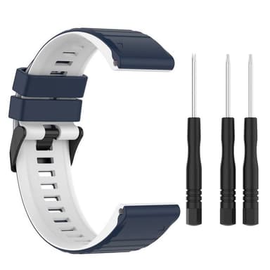 Twin RIB Armbånd Garmin Fenix 7 - Blå/hvit