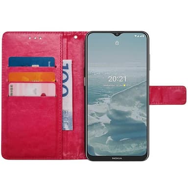 Mobil lommebok 3-kort Nokia G20 - Rosa