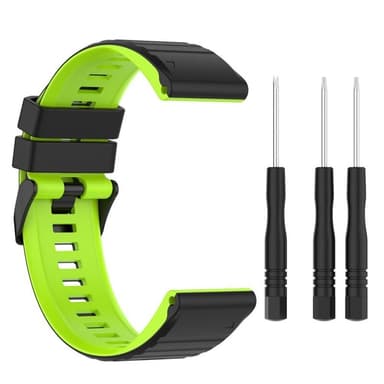 Twin RIB Armbånd Garmin Fenix 7S - Svart/lime