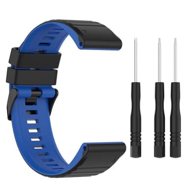 Twin RIB Armbånd Garmin Fenix 7 - Sort/blå