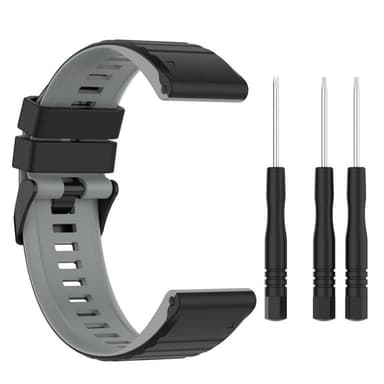 Twin RIB Armbånd Garmin Fenix 7 - Svart/grå