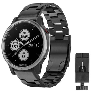 Armbånd titan Garmin Fenix 7S - Svart