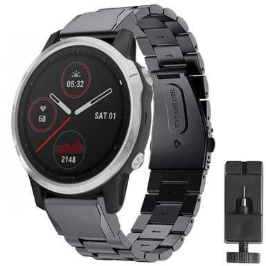 Rustfritt stål armbånd Garmin Fenix 7 - svart