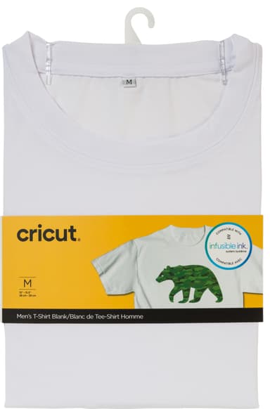 Cricut Infusible Ink hvit t-skjorte for menn (M)
