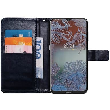 Mobil lommebok 3-kort Nokia G10 - Mørkeblå
