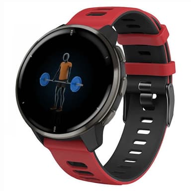 Twin Sport armbånd Garmin Venu 2 Plus - Rød/svart