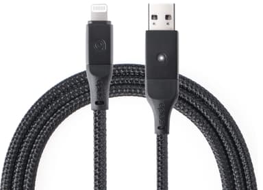 apias Smart USB til Lightning ladekabel 2 m (sort)