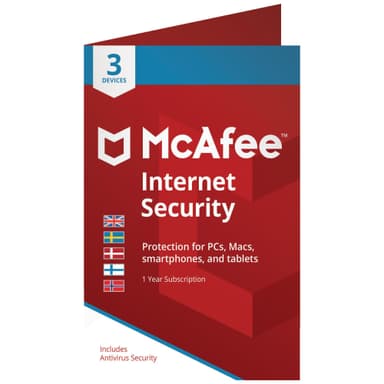 McAfee Internet Security 2018 (3 enheter) McAfee Internet Security 2018 (3 enheter)