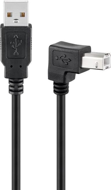 Goobay USB 2.0 høyhastighetskabel, 90 °,