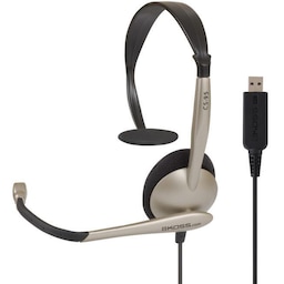 Koss-hodetelefoner CS95 USB-hodebånd/på øret, USB, mikrofon, svart/gull,